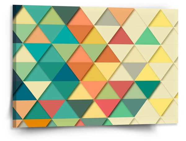Sablio Obraz Trojúhelníky - 150x110 cm