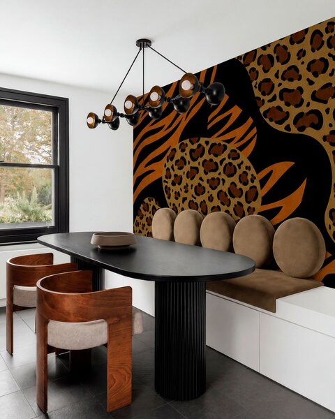 Fototapety Vzory s motivy leoparda a tygra, inspirované divokými zvířaty, Fototapety abstraktní, w05759 : uwalls.cz