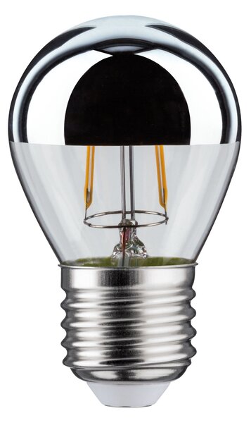 Paulmann 28664 LED žárovka se stříbrným vrchlíkem, 2,6W LED 2700K E27, výška 7,2 cm