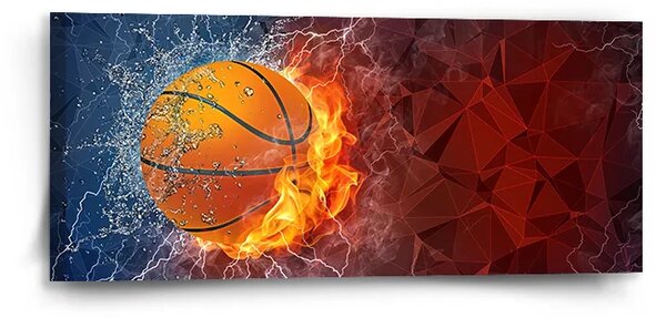 Sablio Obraz Basketbalový míč - 110x50 cm
