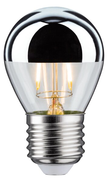 Paulmann 28664 LED žárovka se stříbrným vrchlíkem, 2,6W LED 2700K E27, výška 7,2 cm