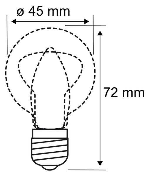 Paulmann 28664 LED žárovka se stříbrným vrchlíkem, 2,6W LED 2700K E27, výška 7,2 cm