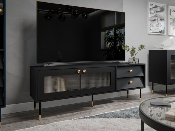 TV skříňka/stolek Aurezzo 2S (černá)