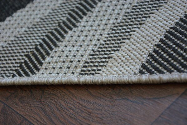 Balta Běhoun Sisal Floorlux 20353 stříbrný černý Šíře: 70 cm