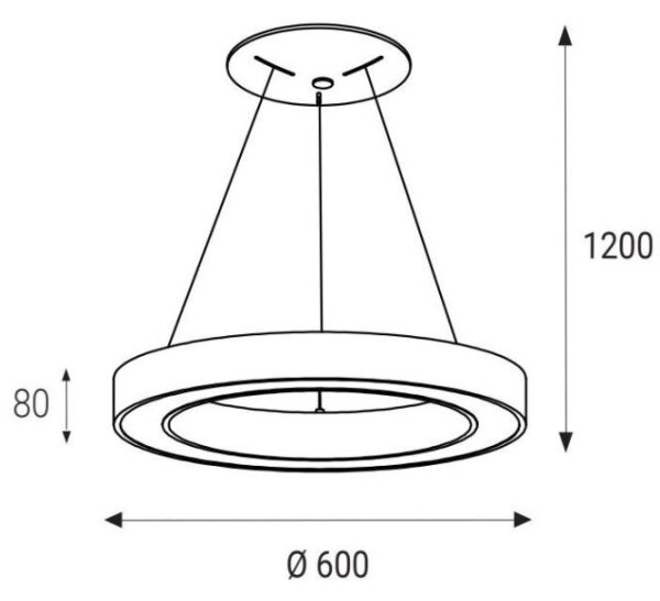 LED2 - LED Lustr na lanku SATURN LED/50W/230V 3000/4000K bílá