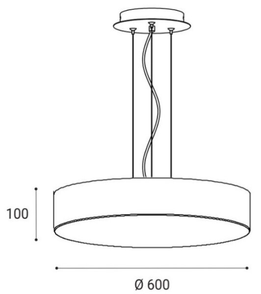 LED2 - LED Lustr na lanku MONO LED/60W/230V 3000/4000K bílá