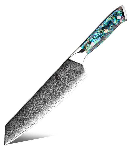 Japonský nůž Kiritsuke z damaškové oceli SaKuRo Ocean Shell 20,3 cm