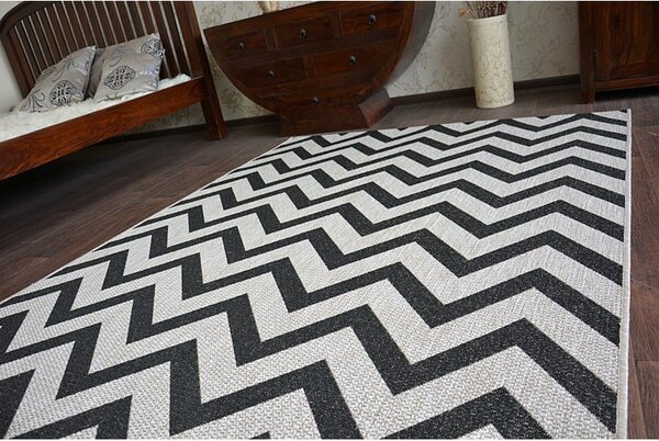 Balta Koberec SISAL FLOORLUX 20340 stříbrný / černý Rozměr: 60x110 cm