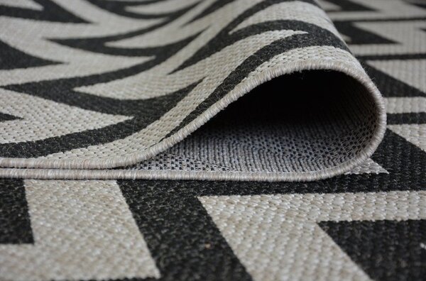 Balta Koberec SISAL FLOORLUX 20340 stříbrný / černý Rozměr: 60x110 cm