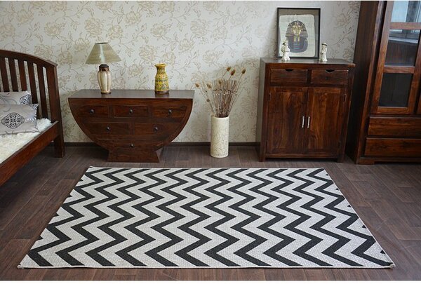 Balta Koberec SISAL FLOORLUX 20340 stříbrný / černý Rozměr: 60x110 cm