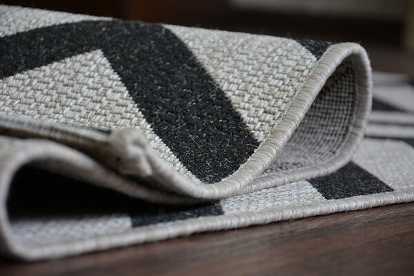 Balta Koberec SISAL FLOORLUX 20340 stříbrný / černý Rozměr: 60x110 cm