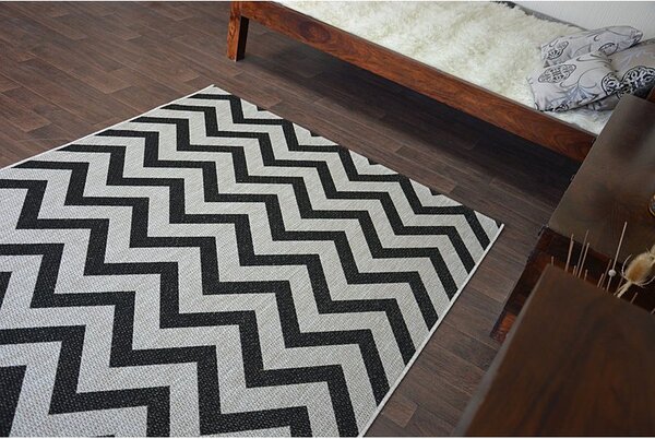 Balta Koberec SISAL FLOORLUX 20340 stříbrný / černý Rozměr: 60x110 cm
