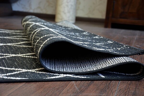 Balta Koberec SISAL FLOORLUX 20508 černý / stříbrný Rozměr: 60x110 cm
