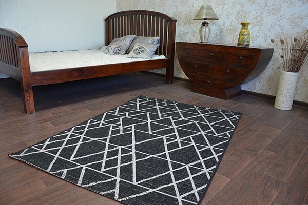 Balta Koberec SISAL FLOORLUX 20508 černý / stříbrný Rozměr: 60x110 cm