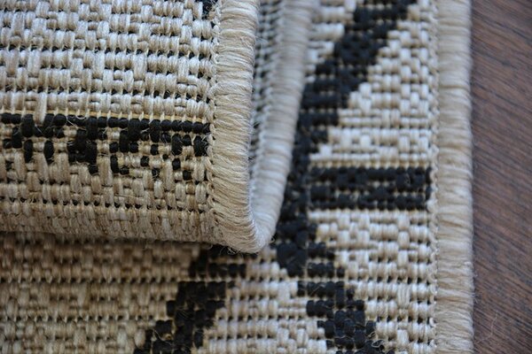 Balta Koberec SISAL FLOORLUX 20508 stříbrný / černý Rozměr: 60x110 cm