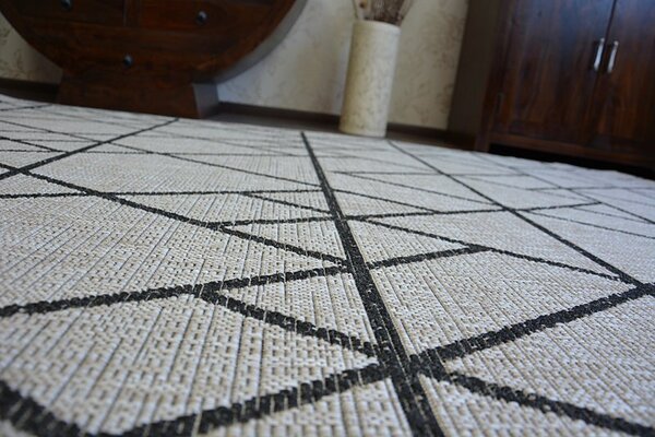 Balta Koberec SISAL FLOORLUX 20508 stříbrný / černý Rozměr: 60x110 cm