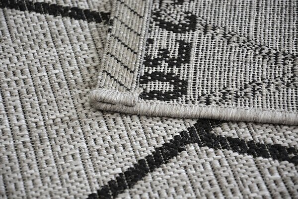 Balta Koberec SISAL FLOORLUX 20508 stříbrný / černý Rozměr: 60x110 cm