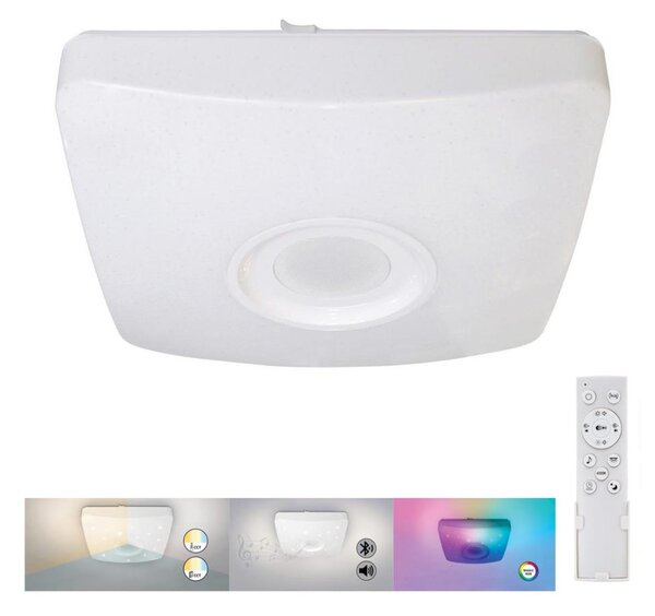 Rabalux - LED RGB Stmívatelné stropní svítidlo s reproduktorem LED/18W/230V + DO