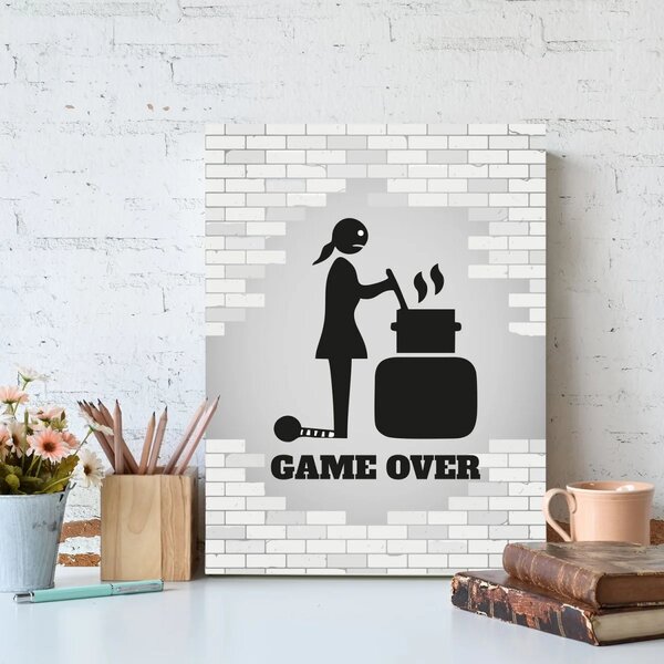 Sablio Dárková cedulka Game over 2: 30x40 cm