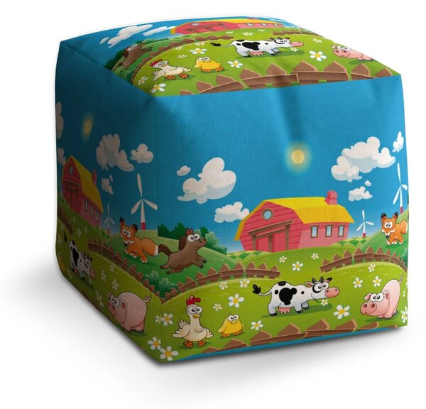 Sablio Taburet Cube Farma - 40x40x40 cm