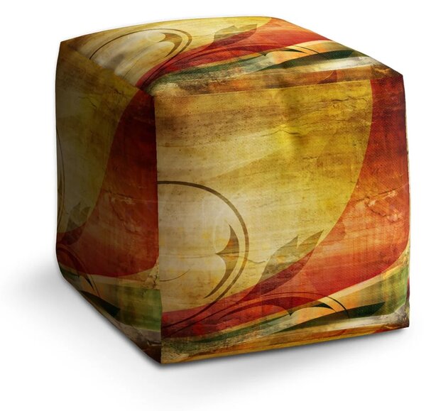 Sablio Taburet Cube Retro motiv - 40x40x40 cm