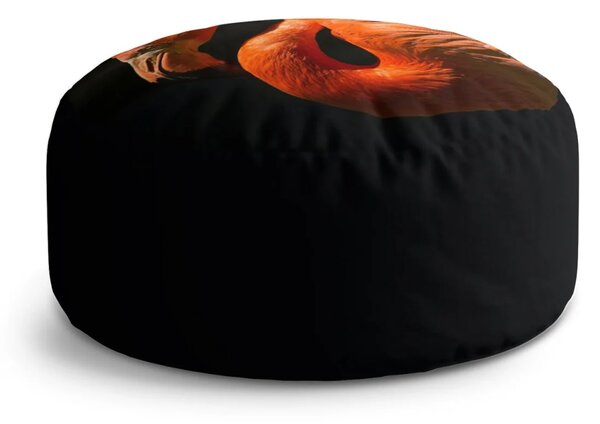 Sablio Taburet Circle Plameňák: 38x48 cm