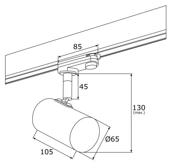 Argon 4323 - LED Bodové svítidlo do lištového systému HAGA LED/9W/230V zlatá