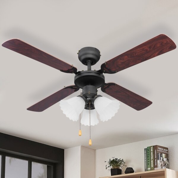 Globo 03816 - Stropní ventilátor HARVEY 3xE27/60W/230V