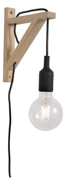 Lucide 08208/01/30 - Nástěnné svítidlo FIX WALL 1xE27/60W/230V černá