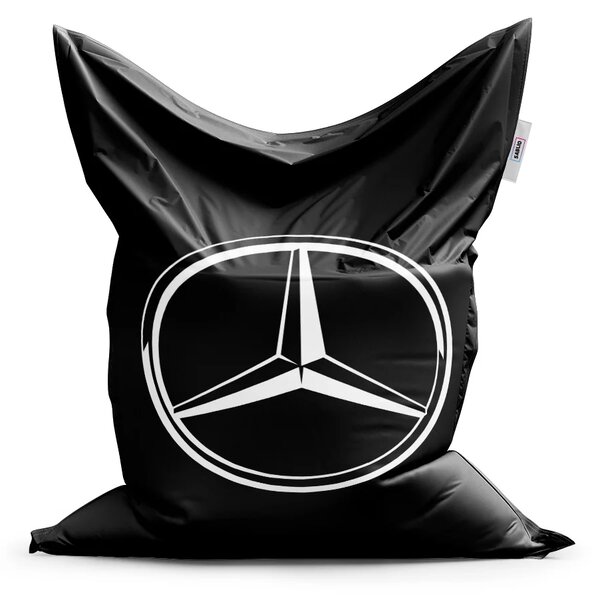 Sablio Sedací vak Classic Logo 2 Černá - 150x100 cm