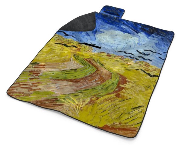 Sablio Plážová deka Pšeničné pole s vránami - Vincent van Gogh: 200x140 cm