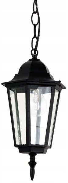Venkovní lustr na řetězu 1xE27/60W/230V černá