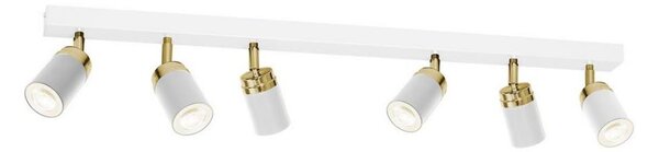 Bodové svítidlo RENO 6xGU10/60W/230V bílá/zlatá
