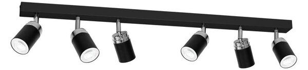 Bodové svítidlo RENO 6xGU10/60W/230V černá/chrom