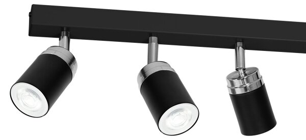 Bodové svítidlo RENO 6xGU10/60W/230V černá/chrom