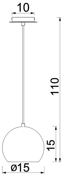 Lustr na lanku SOOL 1xE27/15W/230V pr. 15 cm bílá