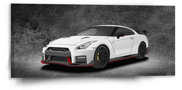 Sablio Obraz Nissan GTR 35 Šedý - 110x50 cm