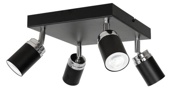 Bodové svítidlo RENO 4xGU10/8W/230V černá/chrom