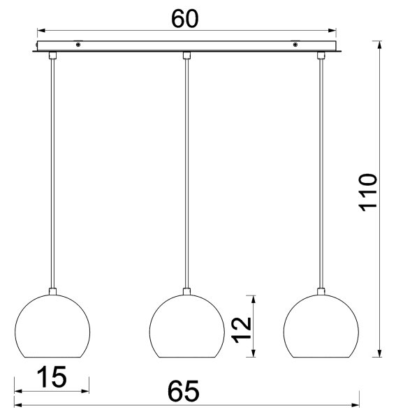 Lustr na lanku SOOL 3xE27/15W/230V bílá