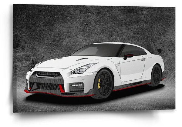 Sablio Obraz Nissan GTR 35 Šedý - 60x40 cm