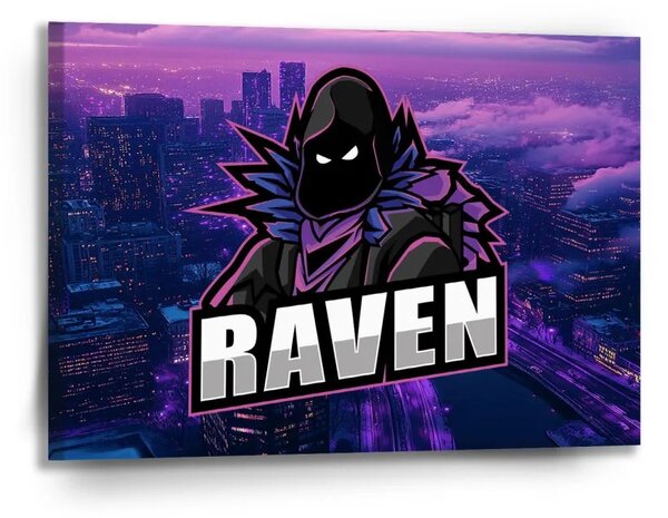 Sablio Obraz FORTNITE RAVEN Steampunk město - 90x60 cm
