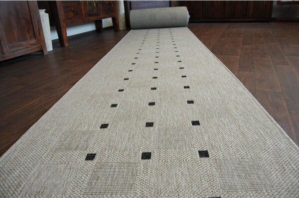 Balta Běhoun Sisal Floorlux 20079 stříbrný / černý Šíře: 80 cm