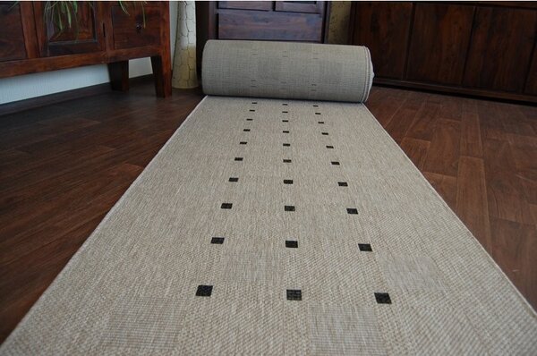 Balta Běhoun Sisal Floorlux 20079 stříbrný / černý Šíře: 80 cm