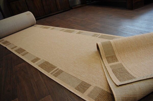 Balta Běhoun Sisal Floorlux 20195 mais / káva Šíře: 80 cm