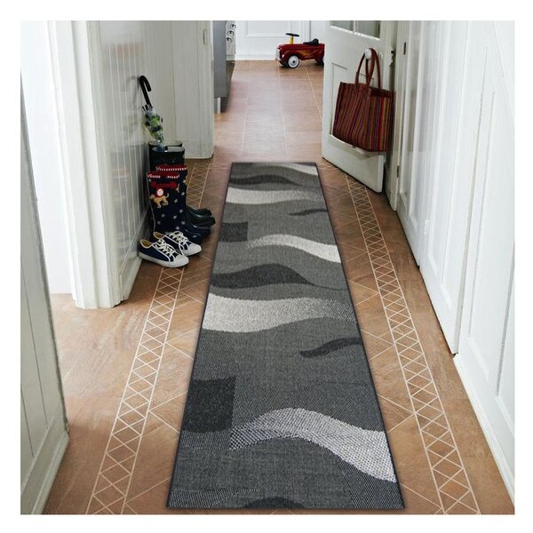Balta Běhoun Sisal Floorlux 20212 černý / stříbrný Šíře: 70 cm