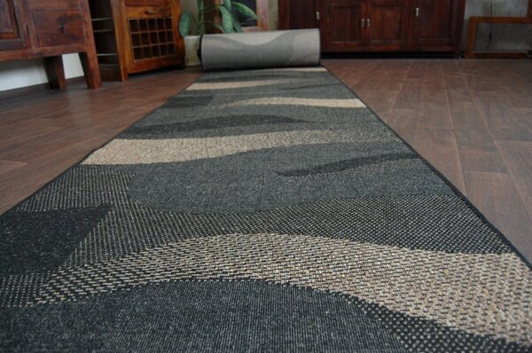 Balta Běhoun Sisal Floorlux 20212 černý / kávový Šíře: 100 cm
