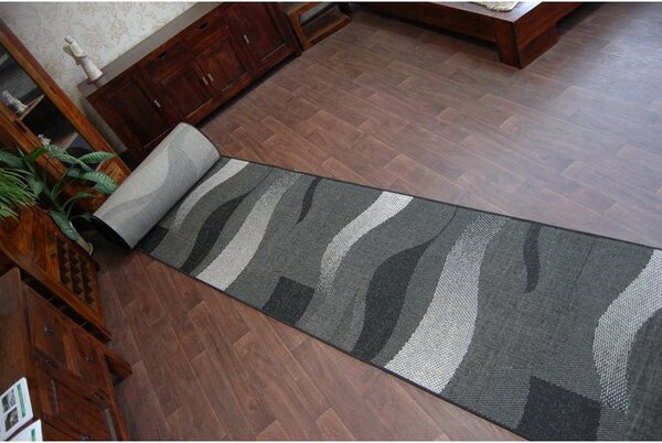 Balta Běhoun Sisal Floorlux 20212 černý / stříbrný Šíře: 70 cm