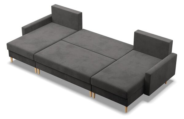 Sedací souprava BLANK Comfort ve tvaru U šedá