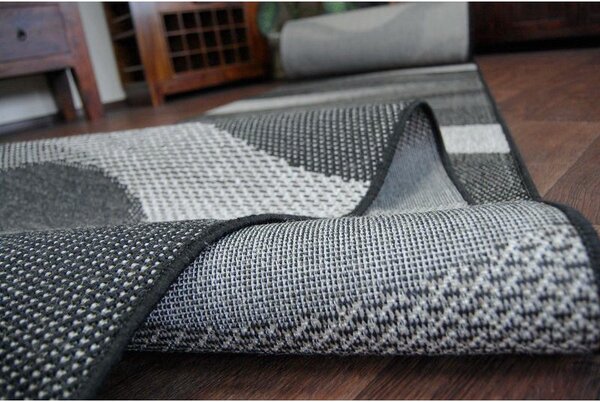 Balta Běhoun Sisal Floorlux 20212 černý / stříbrný Šíře: 70 cm