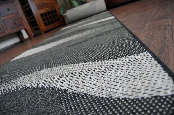 Balta Běhoun Sisal Floorlux 20212 černý / stříbrný Šíře: 70 cm